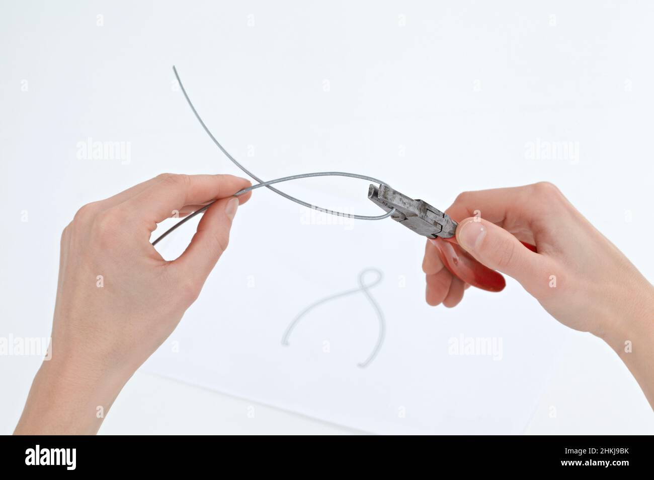 Using ringbending pliers Stock Photo Alamy