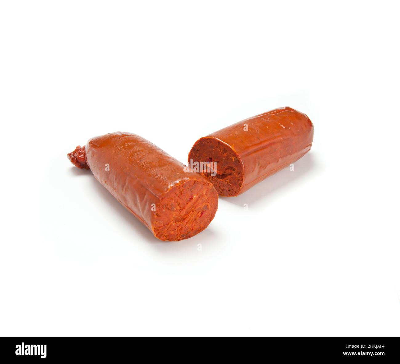 Halved nduja Stock Photo