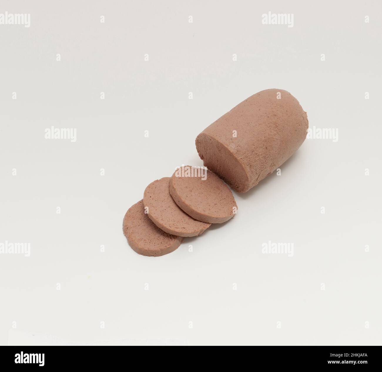 Sliced and halved liverwurst Stock Photo Alamy