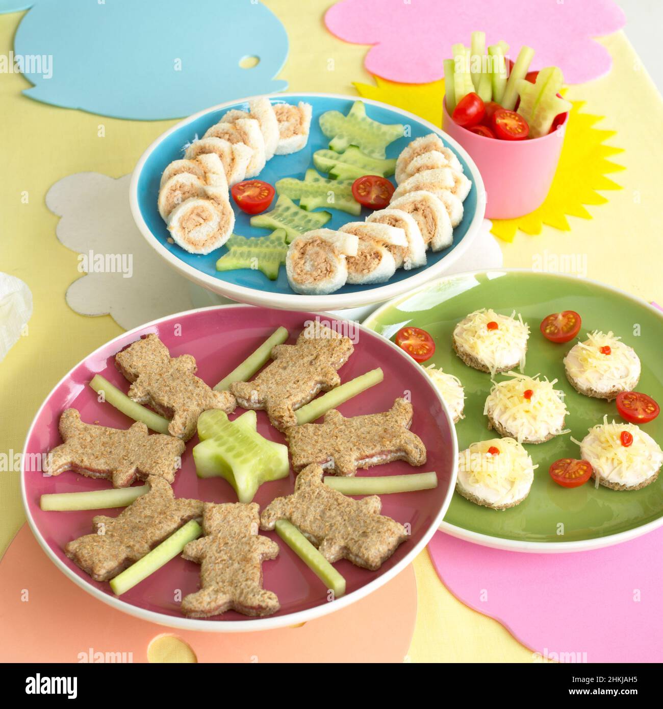 Plates of finger food Stock Photo Alamy