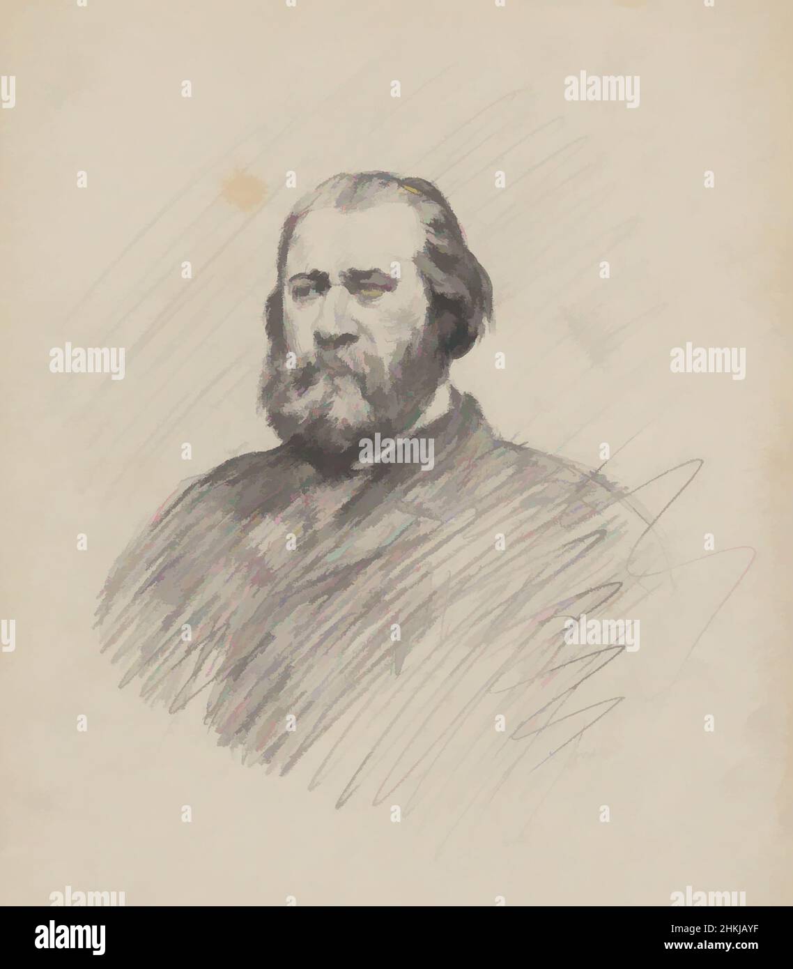 Art inspired by The painter Jean François Millet, James Ensor, circa  1880-1890, drawing, Belgian Art, Classic works modernized by Artotop with a  splash of modernity. Shapes, color and value, eye-catching visual impact