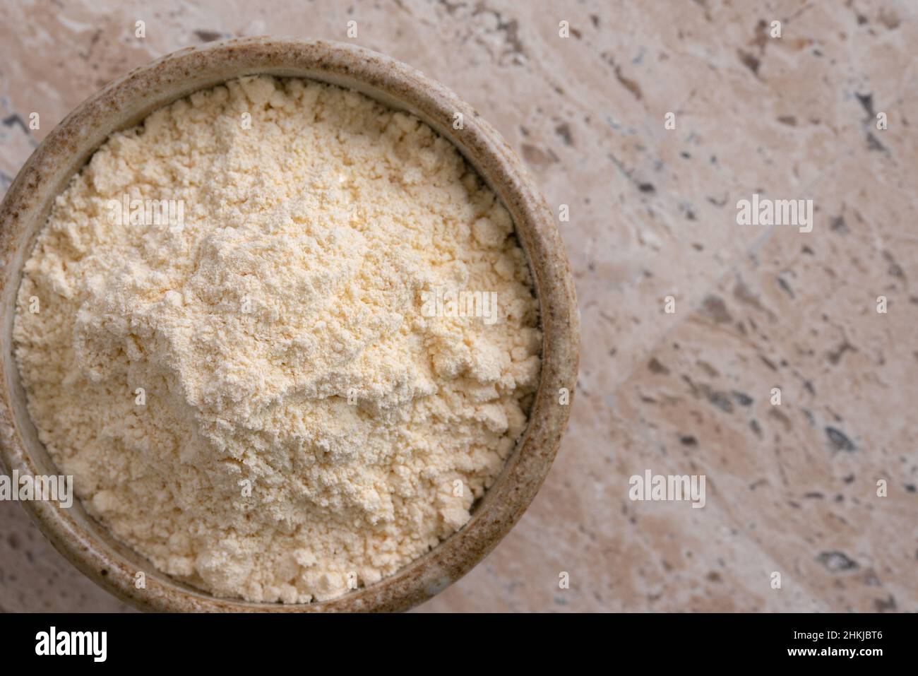 Garbanzo Bean Flour in a Bowl Stock Photo