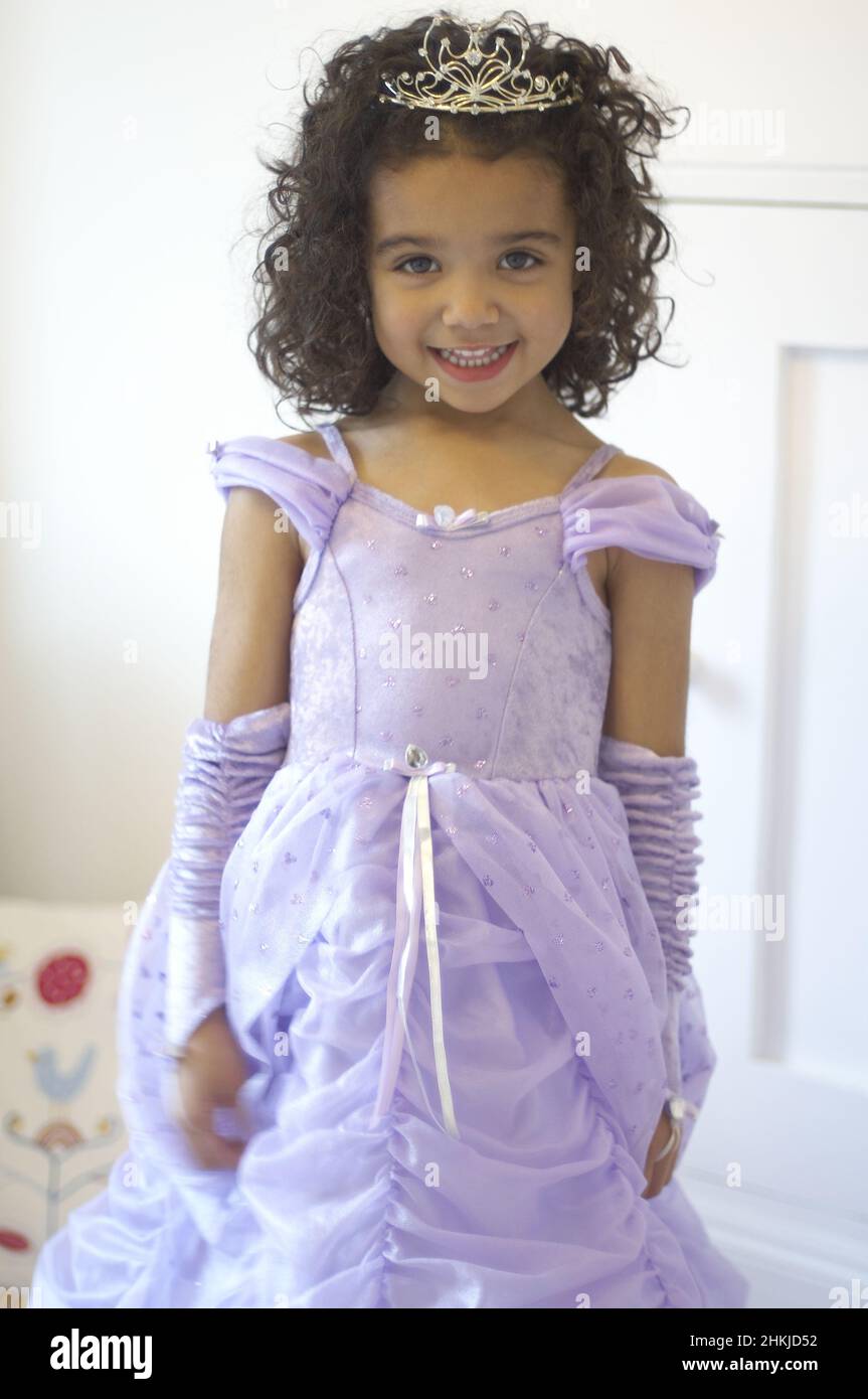 Girl wearing dress and tiara Stock Photo Alamy