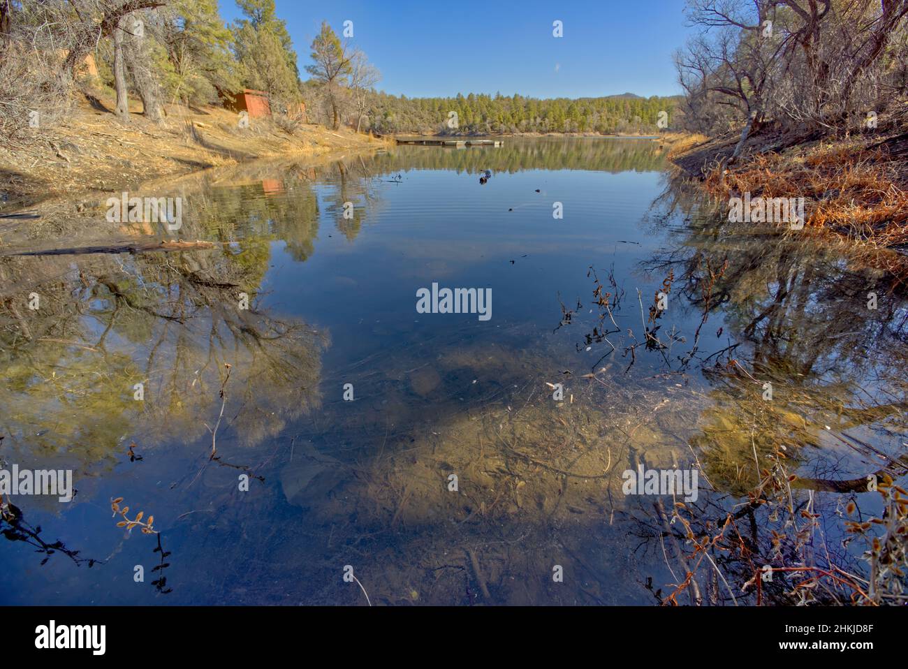 Lynx Lake AZ West Lagoon Stock Photo Alamy