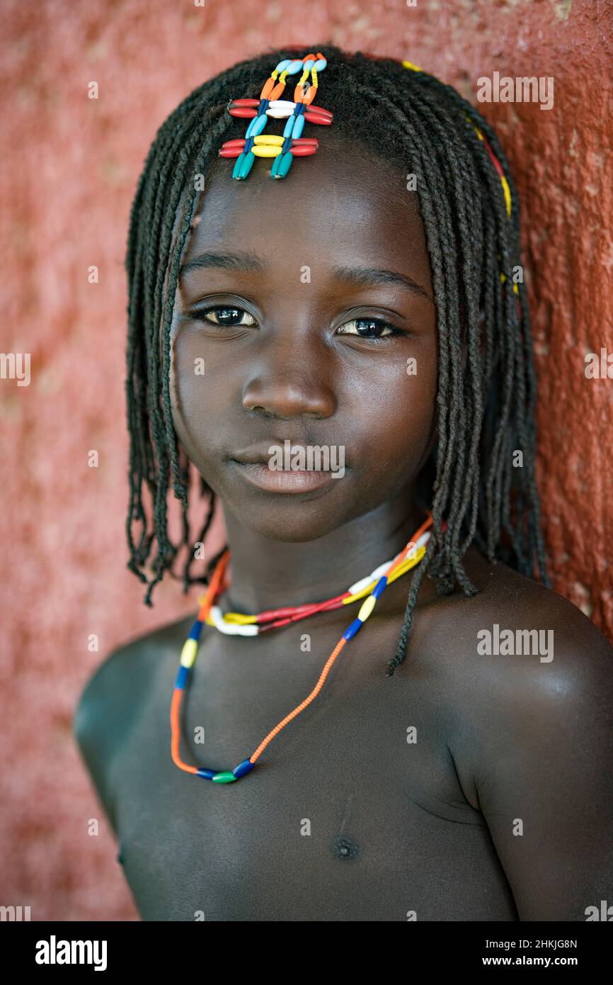 Girl of the Zemba tribe Stock Photo Alamy