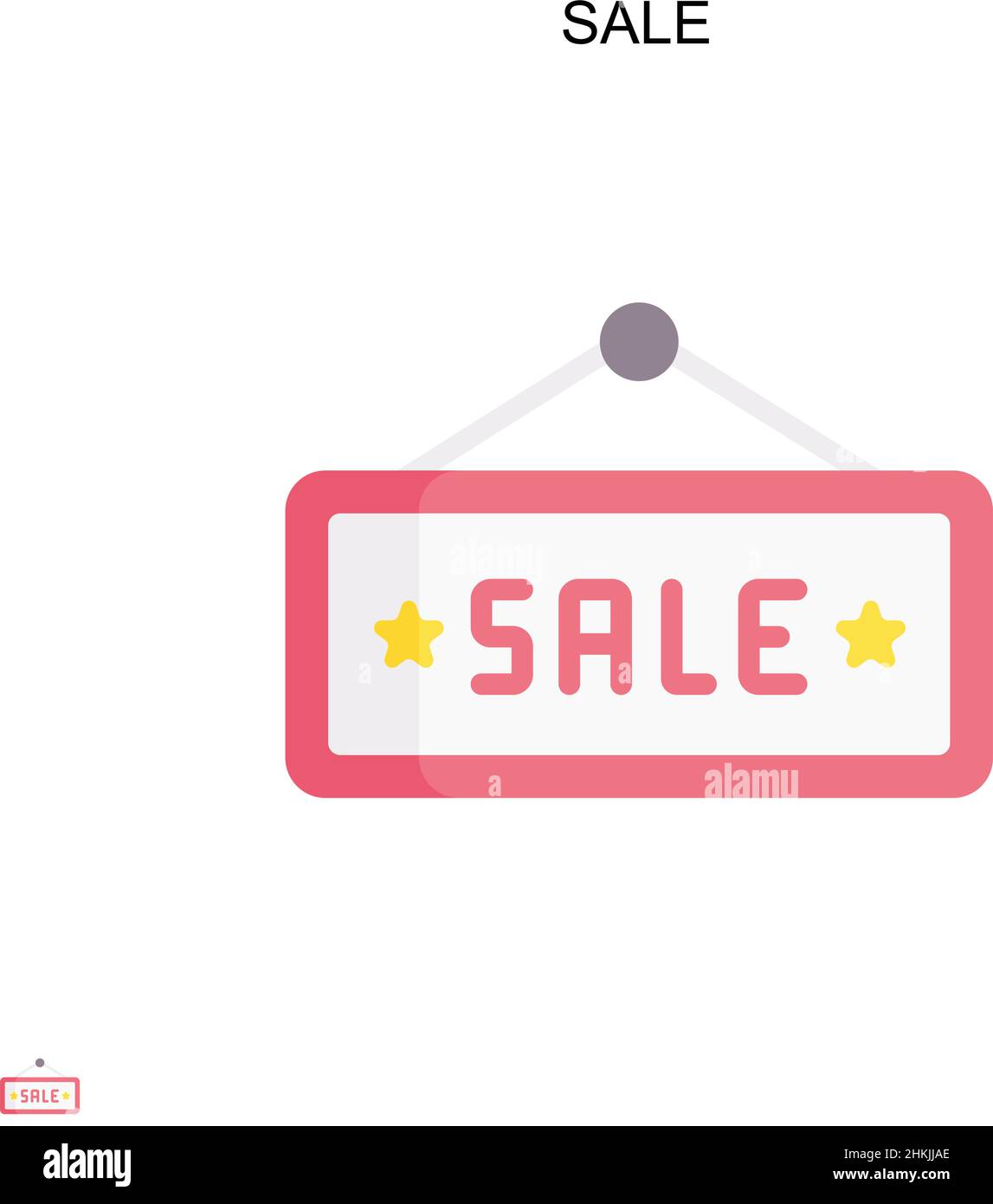 Sale Simple vector icon. Illustration symbol design template for web mobile UI element. Stock Vector