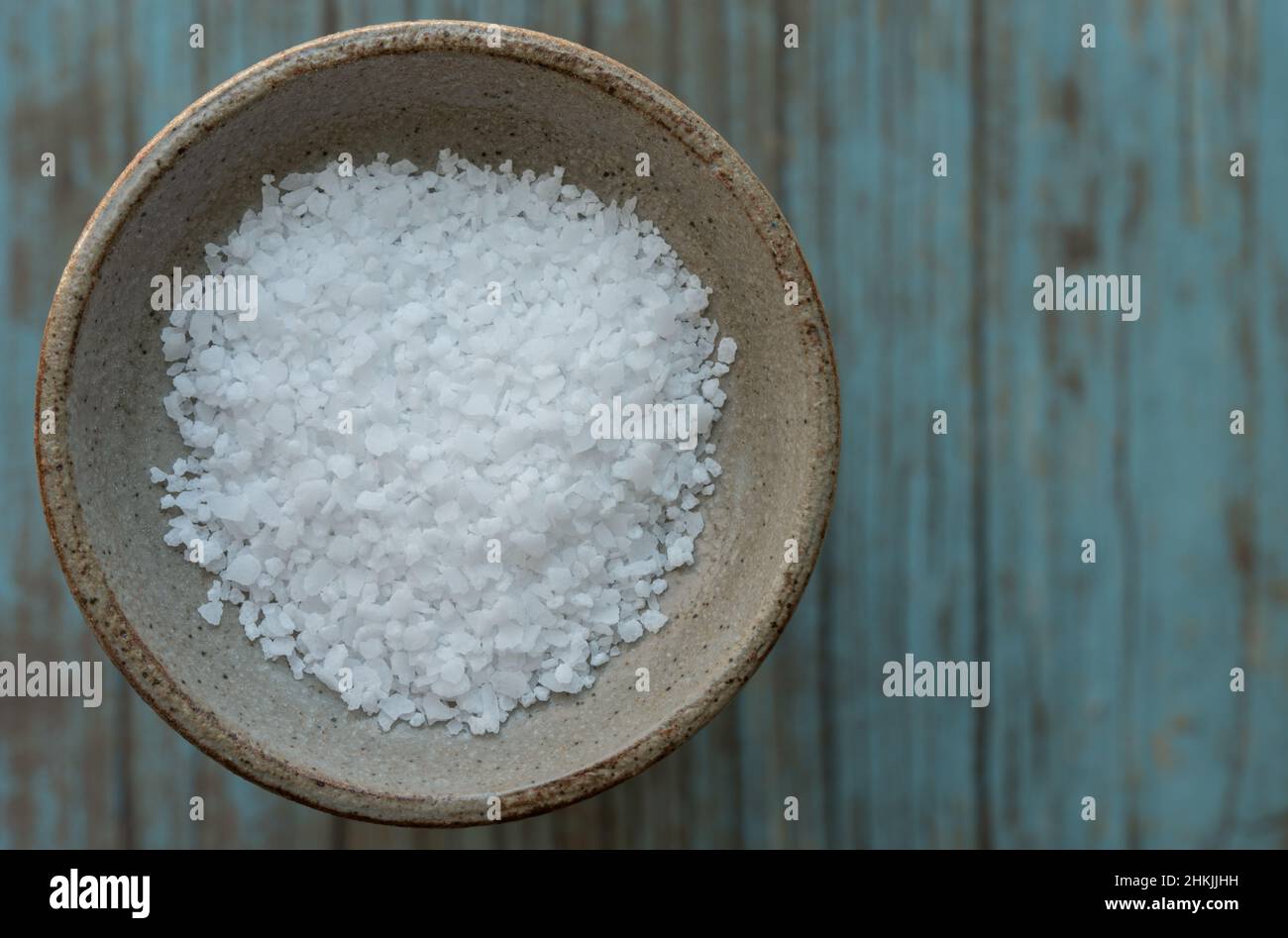 Kosher Salt in a Bowl Stock Photo