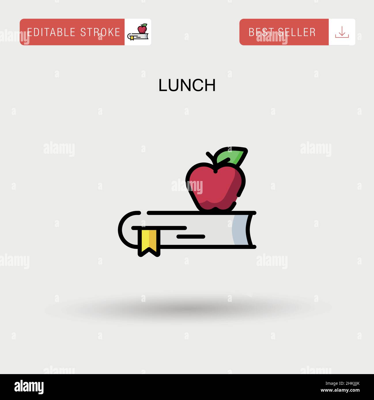 Lunch Simple vector icon. Stock Vector