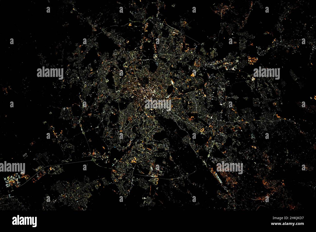 Rome, Italy at night, satellite image Stock Photo - Alamy