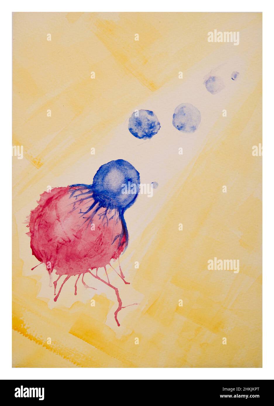 T cells attacking cancer cells, illustration Stock Photo - Alamy