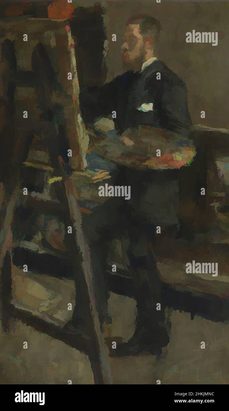 Art inspired by The painter Alfred William Finch, James Ensor, 1880, painting, circa 1880s, Belgian Art, Classic works modernized by Artotop with a splash of modernity. Shapes, color and value, eye-catching visual impact on art. Emotions through freedom of artworks in a contemporary way. A timeless message pursuing a wildly creative new direction. Artists turning to the digital medium and creating the Artotop NFT Stock Photo