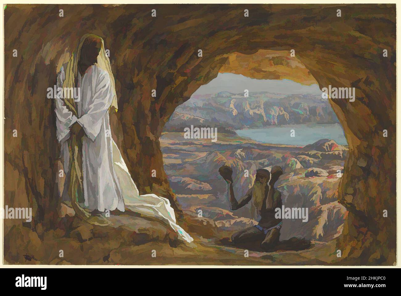 Jesus tempted in desert hi-res stock photography and images - Alamy