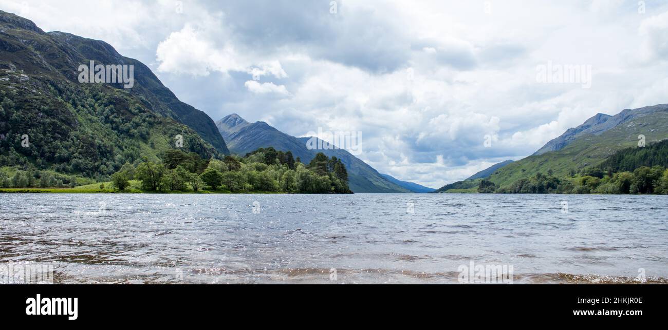 Beautiful View of Loch Shiel in Glenfinnan, Scotland Stock Photo