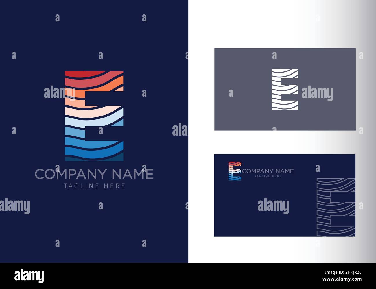 E letter with ocean waves and sunset beach vibes. Font style, vector ...
