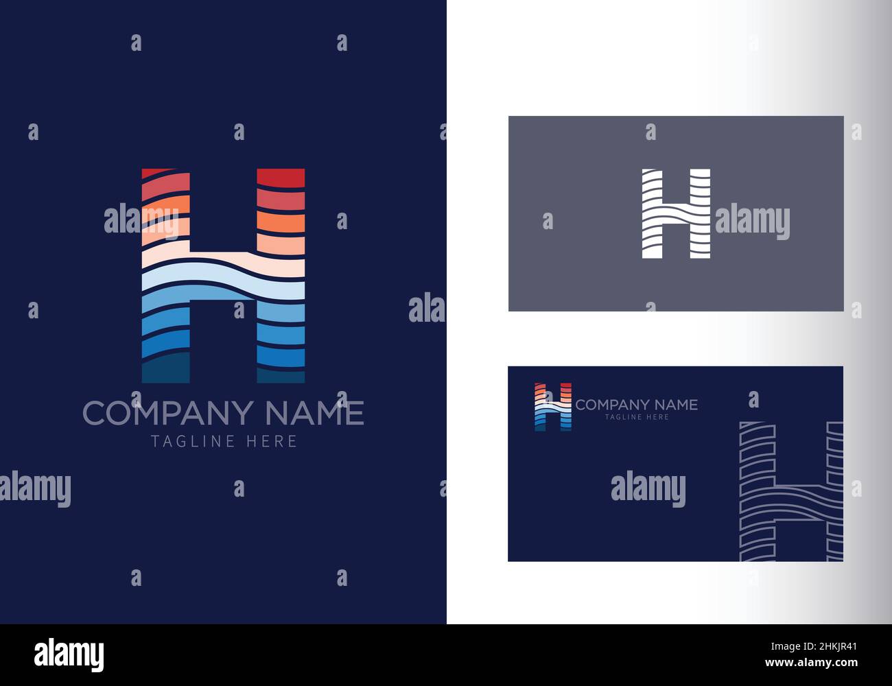 H letter with ocean waves and sunset beach vibes. Font style, vector ...