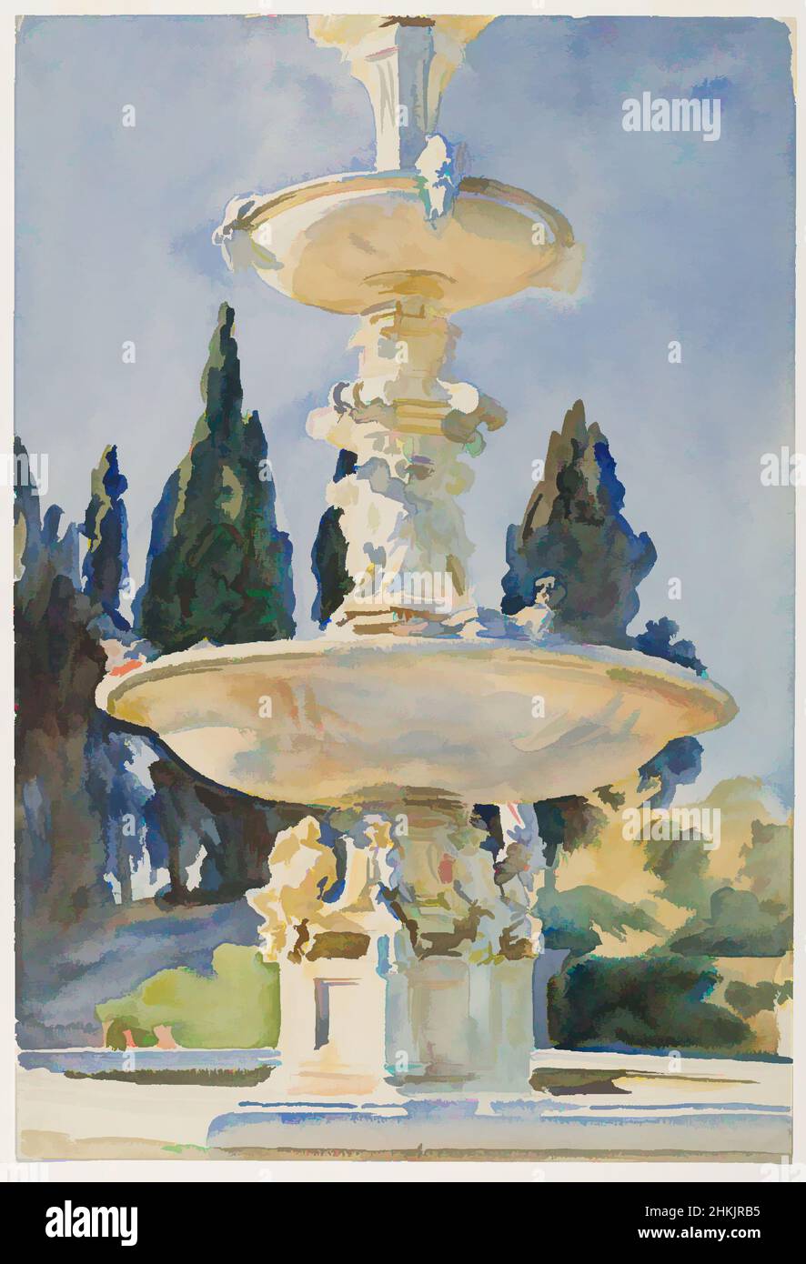 John Singer Sargent, The Fountain, Villa Torlonia, Frascati, Italy