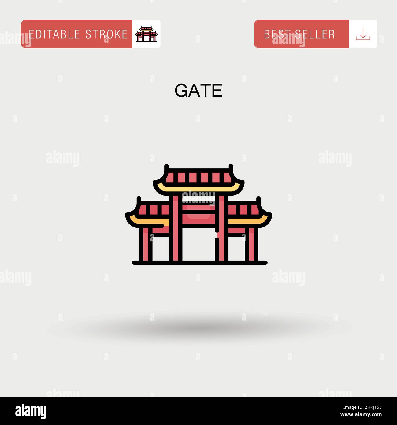 Gate Simple vector icon. Stock Vector