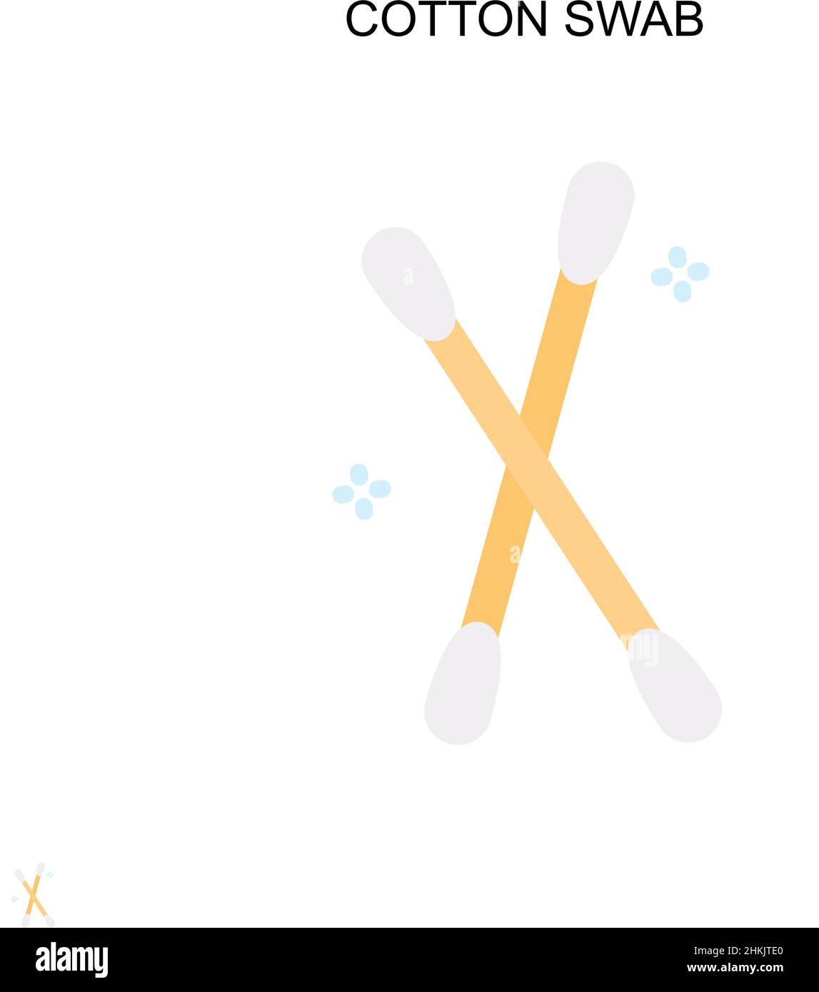 Cotton swab Simple vector icon. Illustration symbol design template for