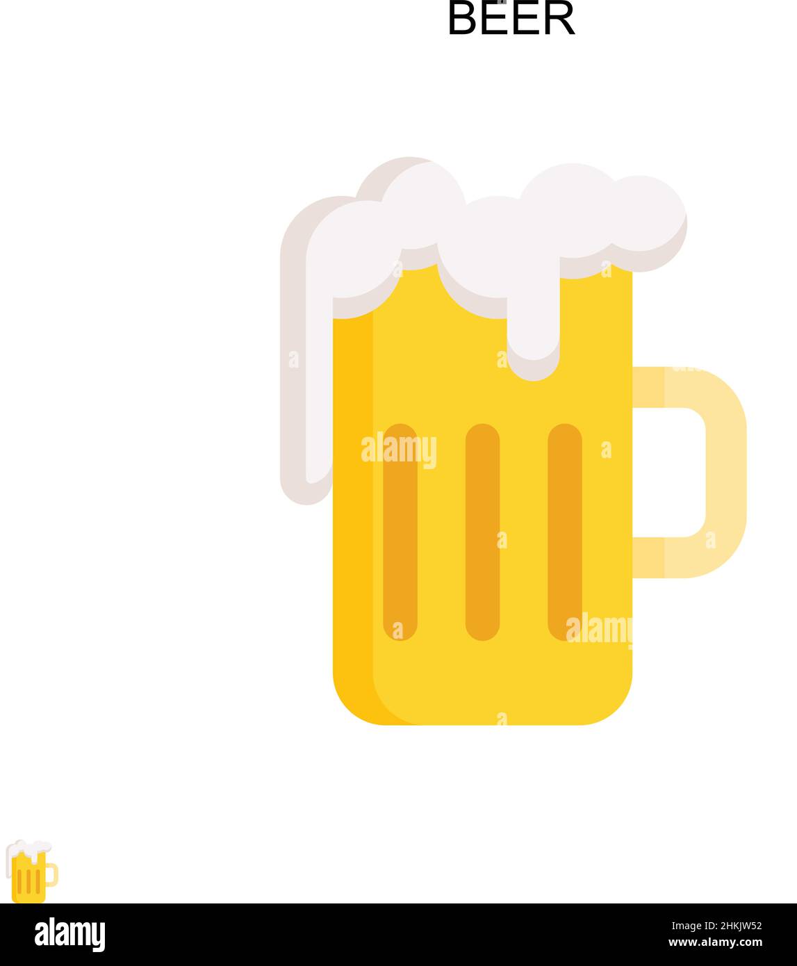 Beer Simple Vector Icon Illustration Symbol Design Template For Web Mobile Ui Element Stock Vector Image Art Alamy