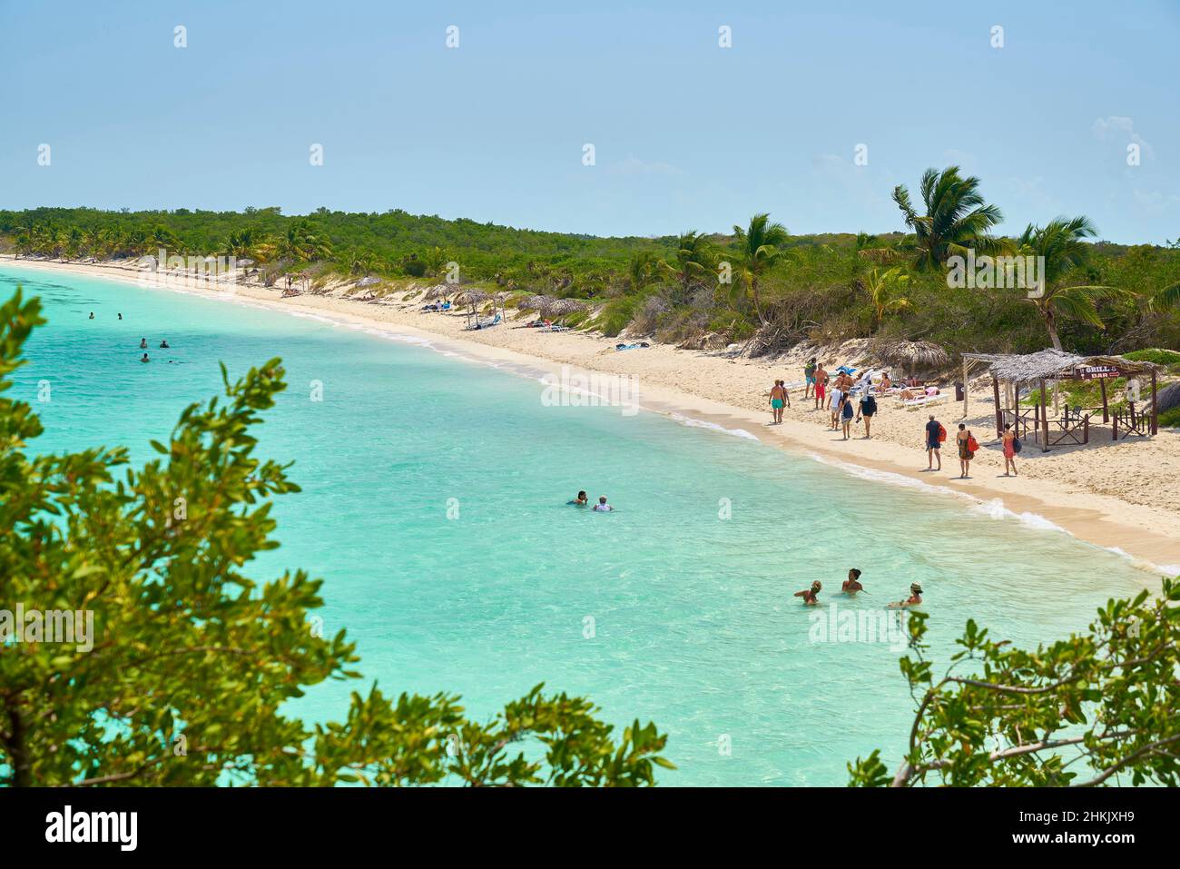 beach at the hotel Villa Las Brujas, Cuba, Villa Clara, Cayo Las Bruchas Stock Photo