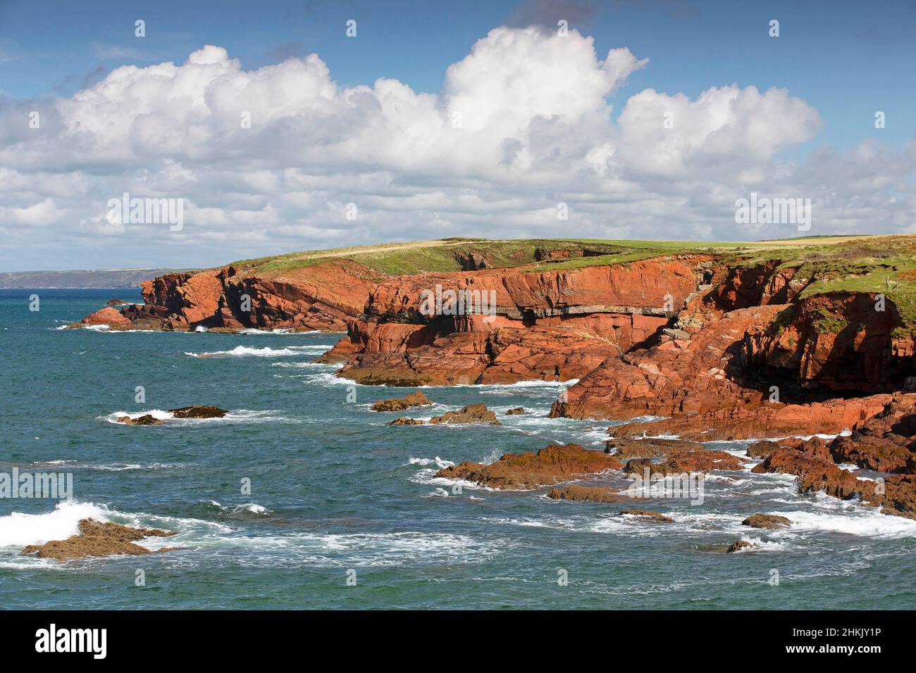 Coastline in Pembrokeshire National Park, United Kingdom, Wales, Pembrokeshire Coast National Park Stock Photo