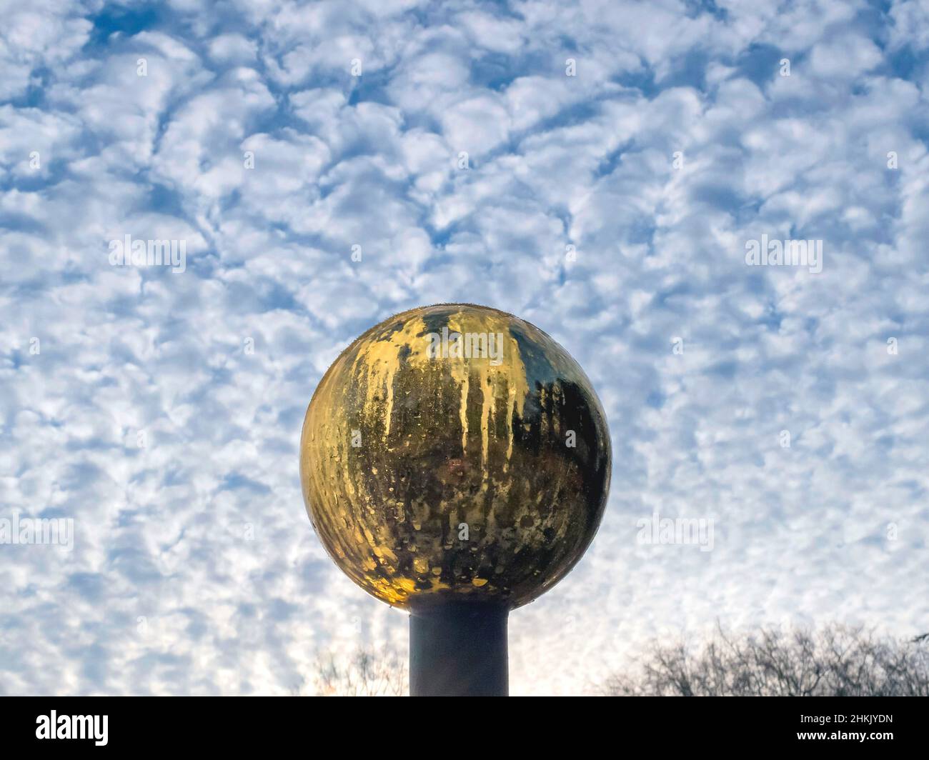 glass ball at the Botanical Garden Flottbek, Dubai, Hamburg Stock Photo