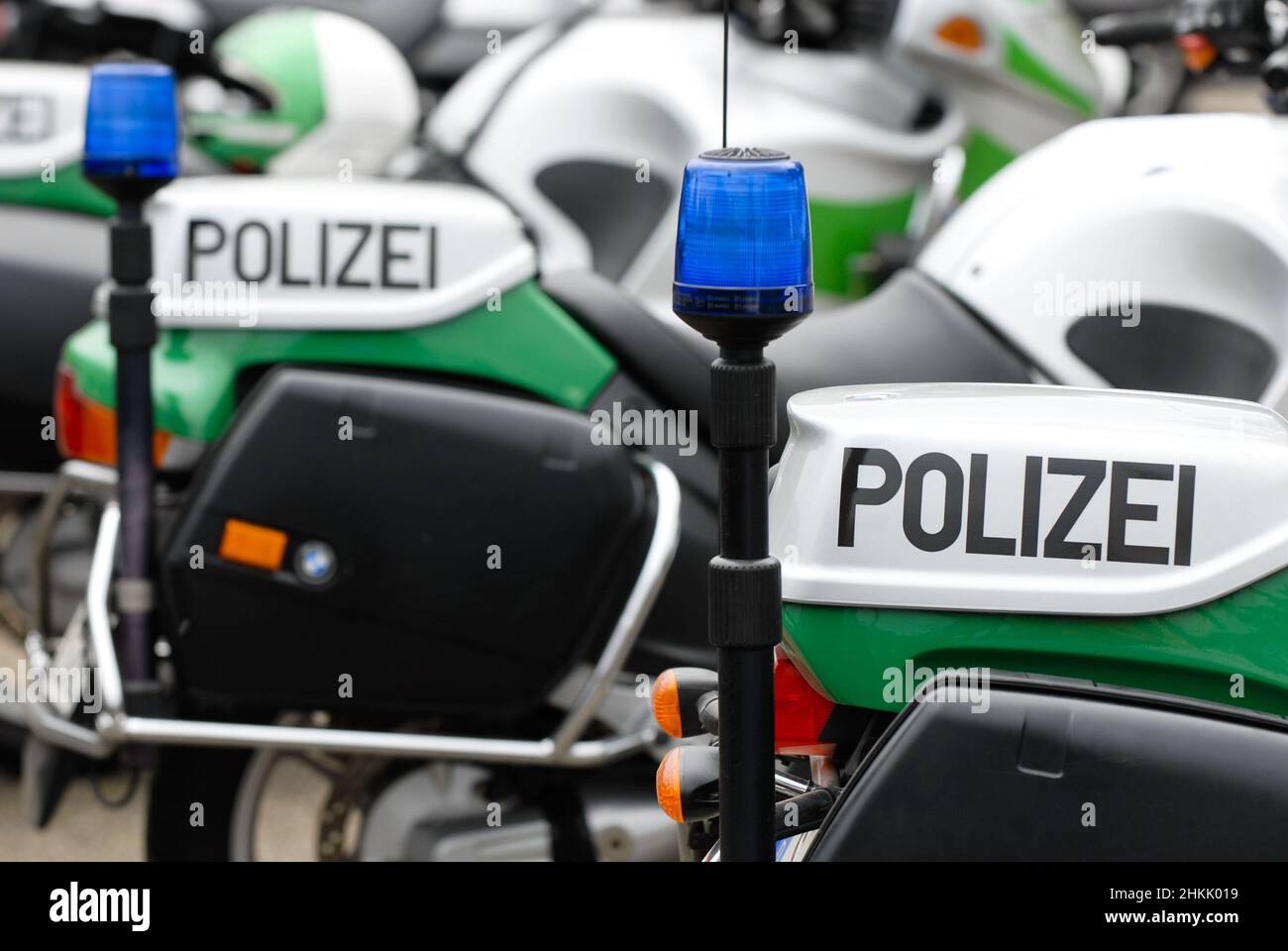 police motorcycles, Germany Stock Photo