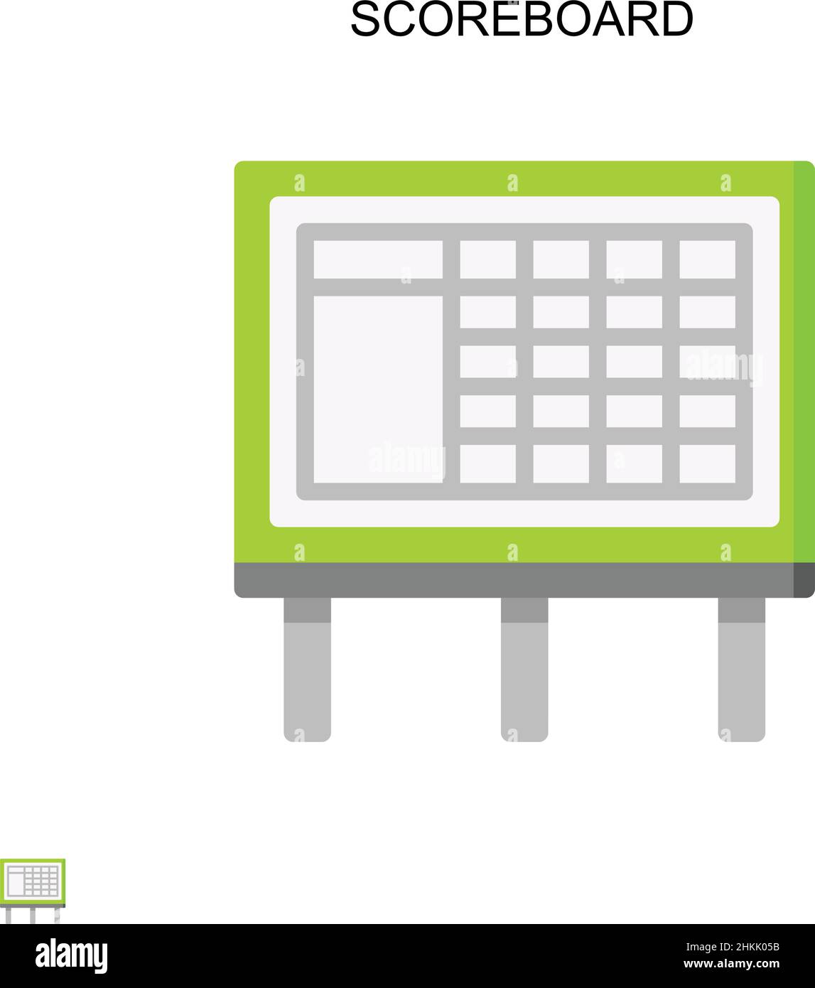 Scoreboard Simple vector icon. Illustration symbol design template for web mobile UI element. Stock Vector