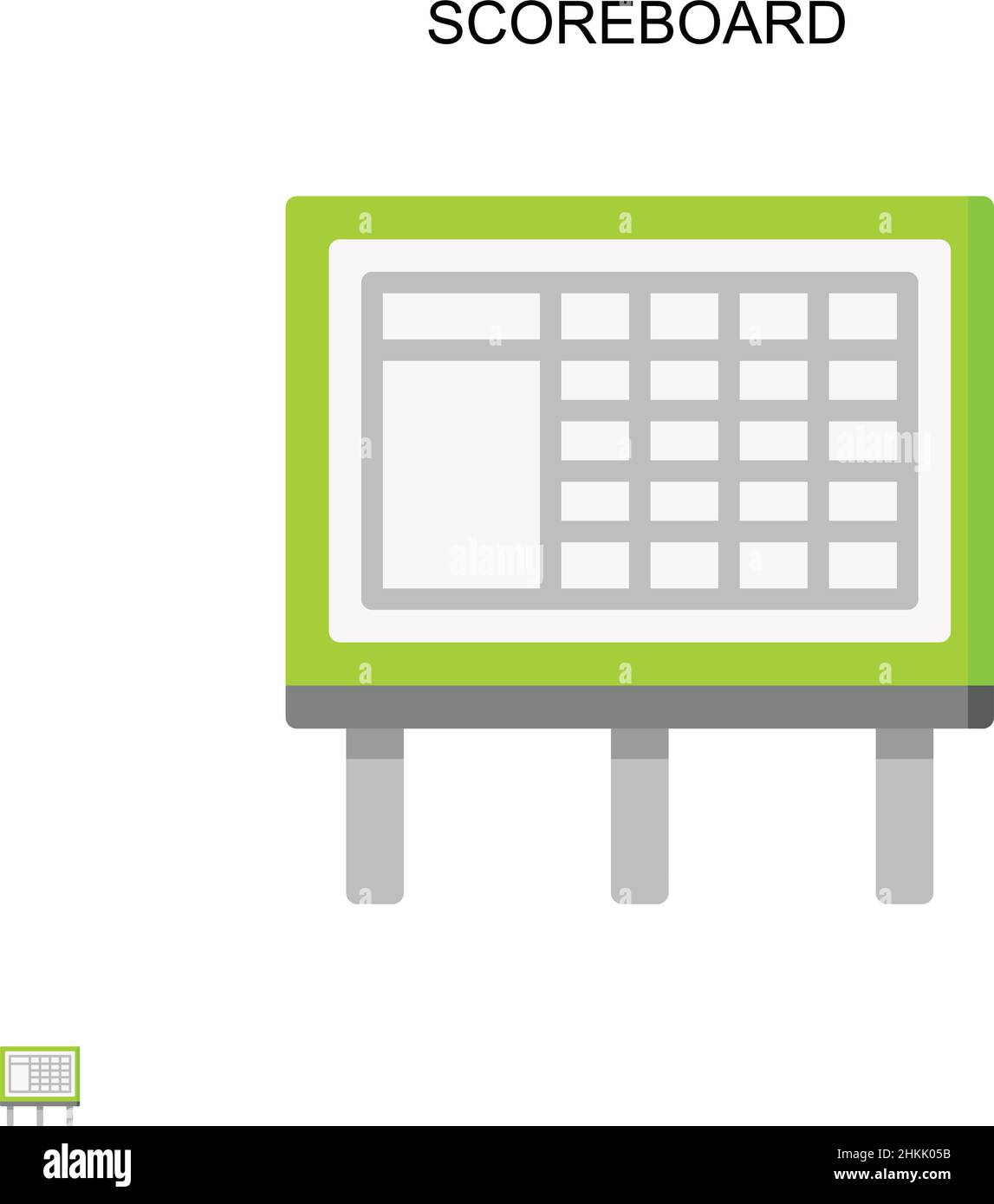 Scoreboard Simple vector icon. Illustration symbol design template for ...