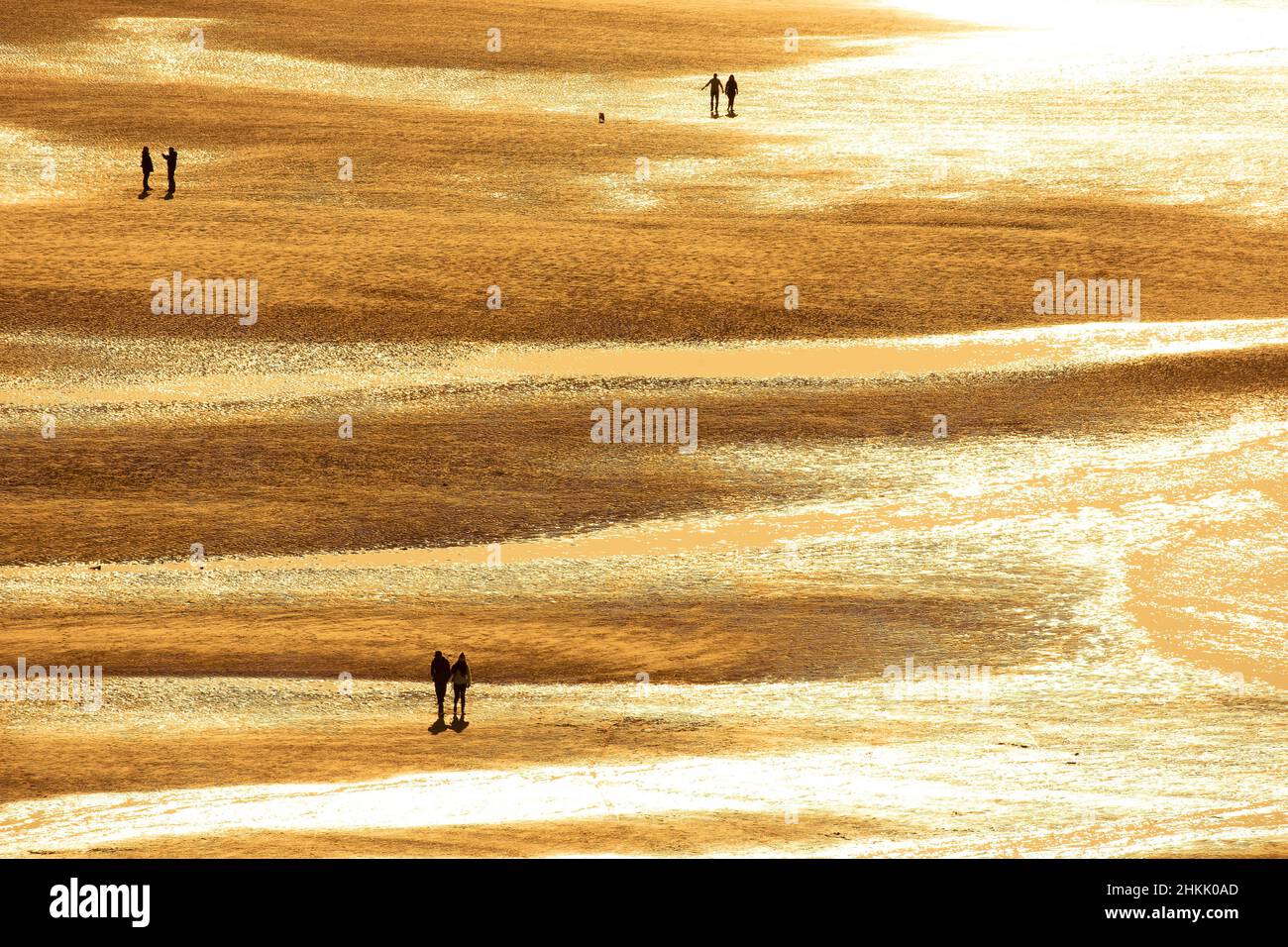 shore in Applecross peninsula at sunset, United Kingdom, Scotland, Applecross Stock Photo