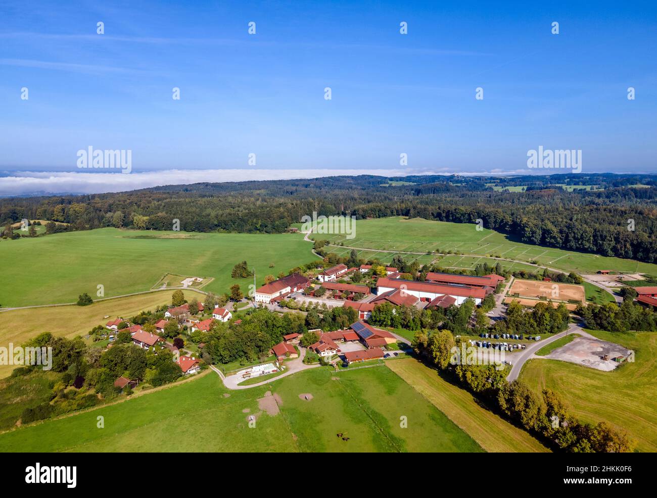 Kerschlach Estate, former cloister estate of Benedictine nuns, Germany, Bavaria, Pfaffenwinkel Stock Photo