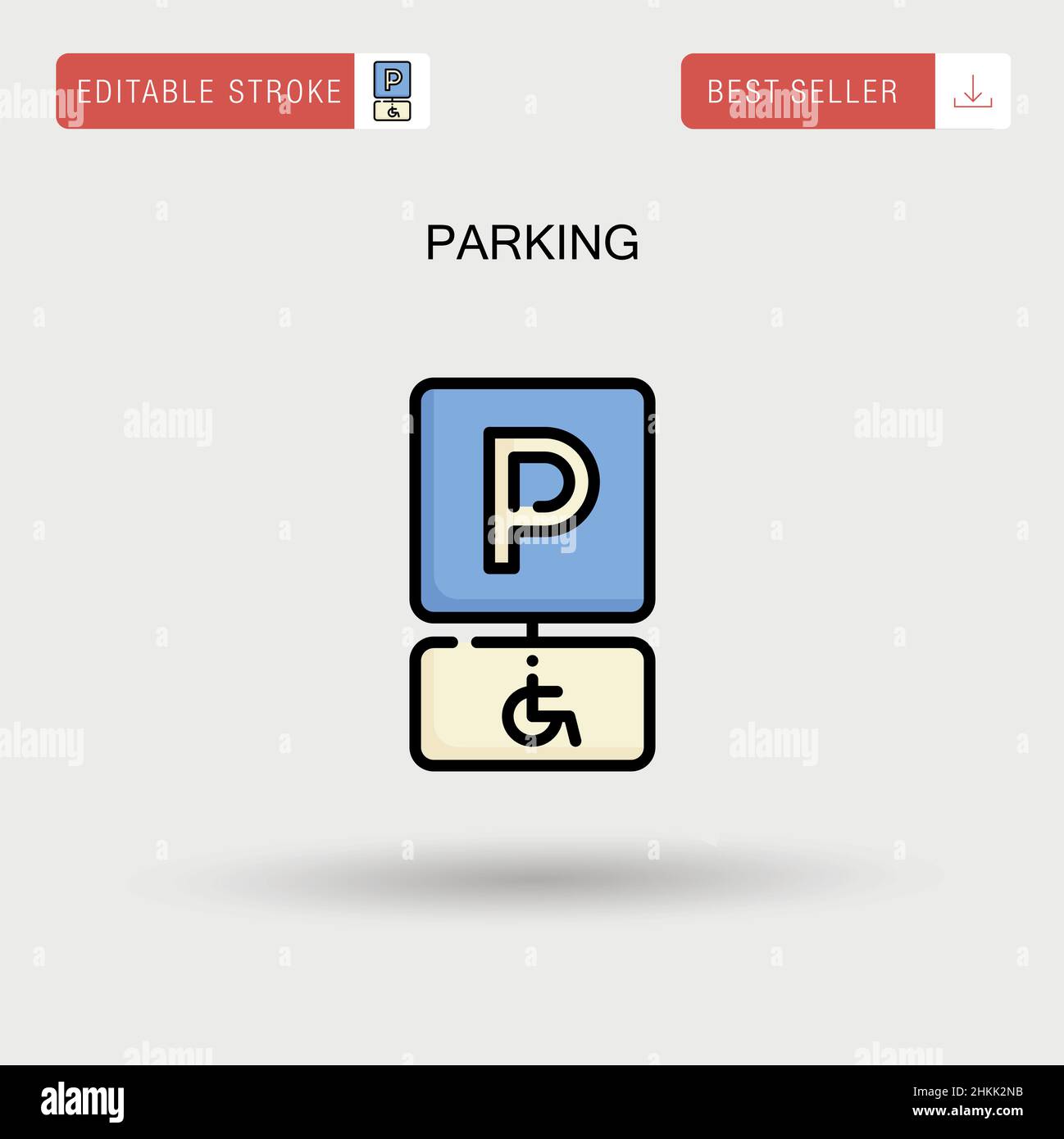 Parking Simple vector icon. Stock Vector
