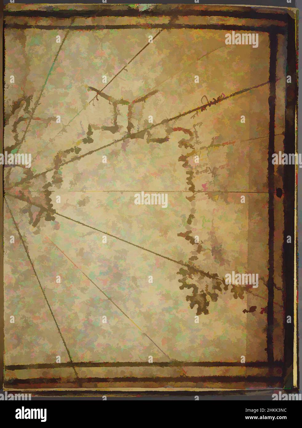 Art inspired by Map: The Coast of France and Holland, and the British Isles, Greek, Parchment, mid-16th century, Sheet: 7 7/8 x 12 in., 20 x 30.5 cm, Age of exploration, cartography, geography, historic map, navigation, seafaring, trade, voyage, Classic works modernized by Artotop with a splash of modernity. Shapes, color and value, eye-catching visual impact on art. Emotions through freedom of artworks in a contemporary way. A timeless message pursuing a wildly creative new direction. Artists turning to the digital medium and creating the Artotop NFT Stock Photo