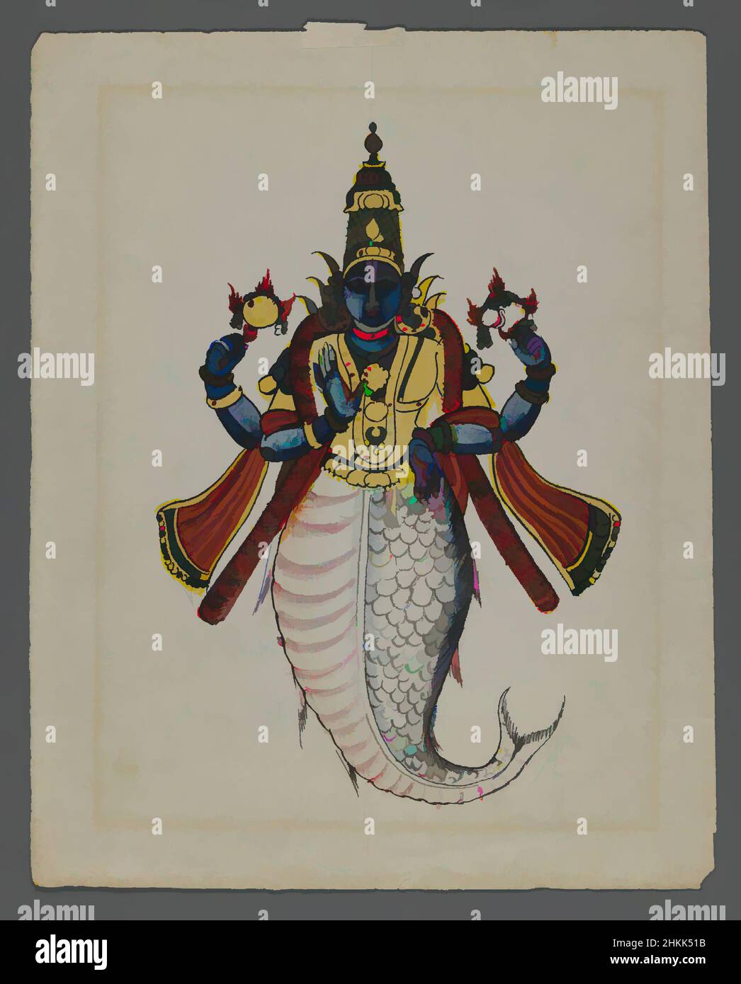 Art inspired by One of Set of Nine Watercolors showing Indians in ...