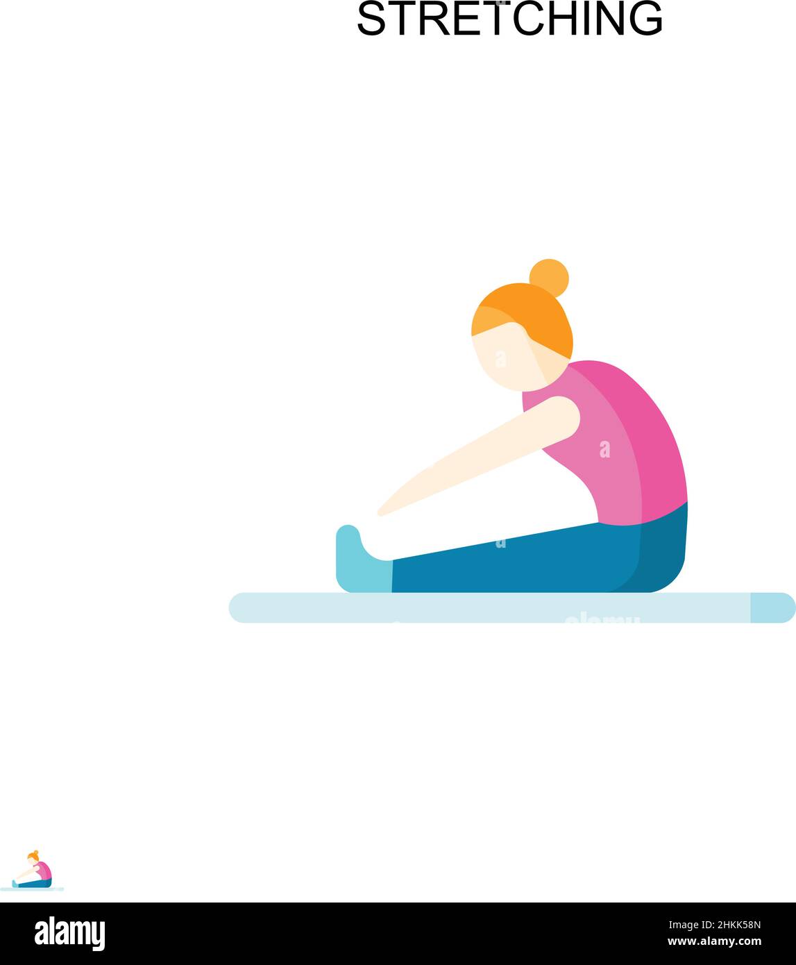 Stretching Simple vector icon. Illustration symbol design template for ...