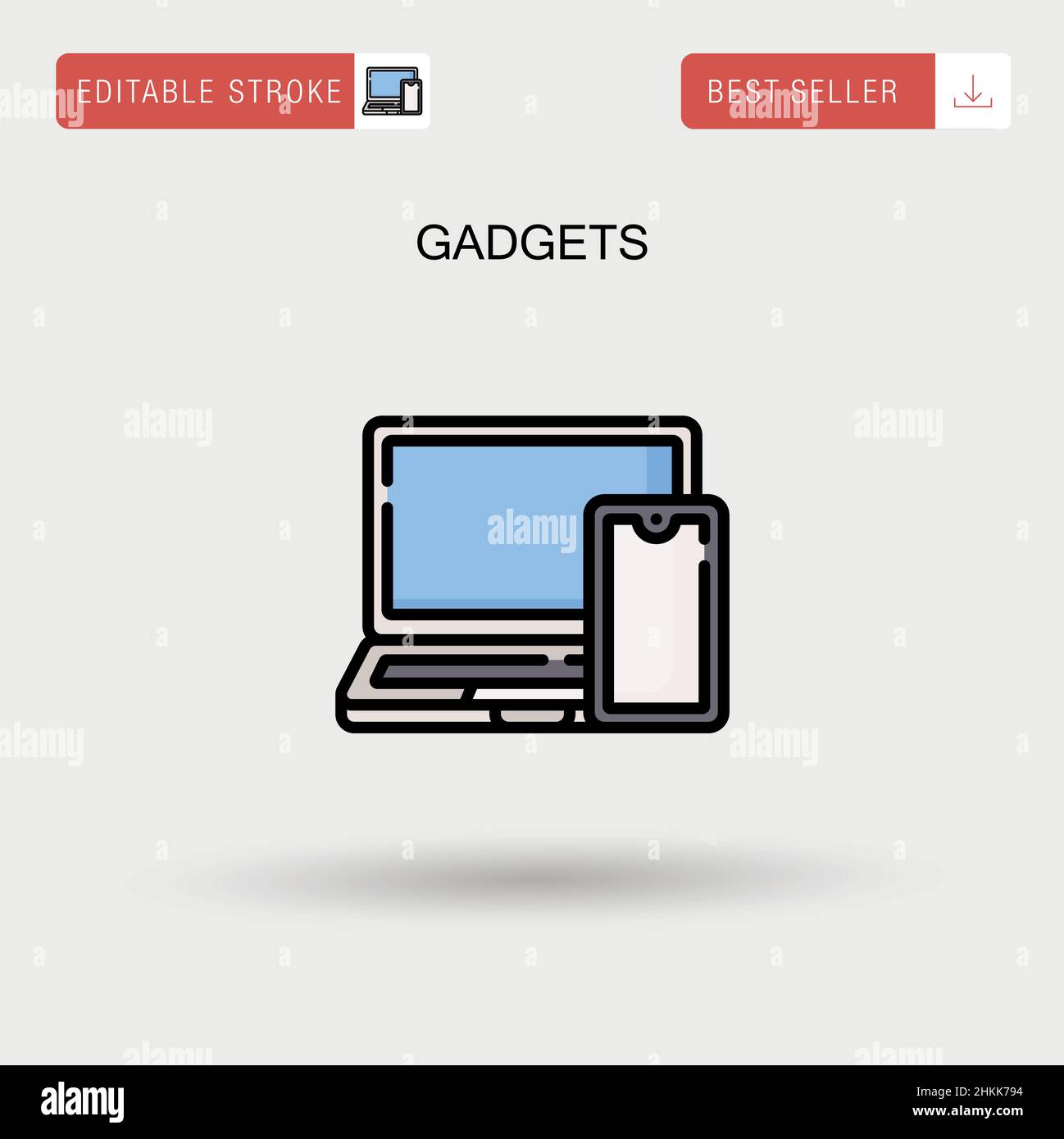 Gadgets Simple vector icon. Stock Vector