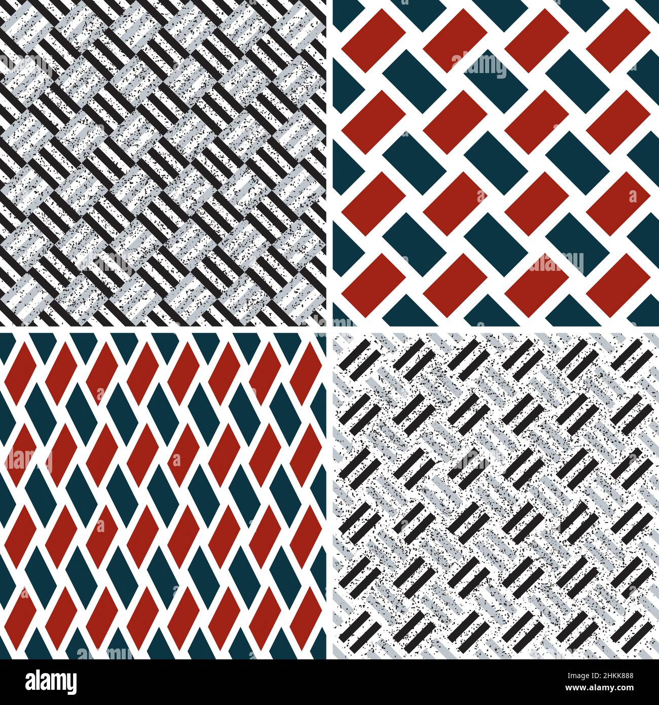 4 different vector patterns in the same package(eps). One pattern is paid and 3 are free (white dividing lines) Stock Vector