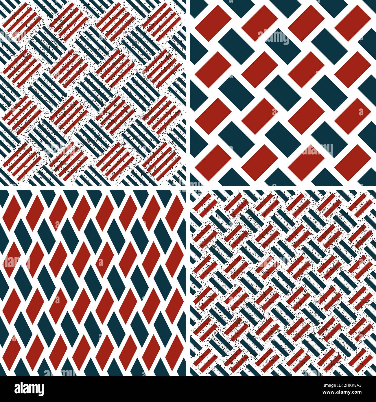 4 different vector patterns in the same package(eps). One pattern is paid and 3 are free (white dividing lines) Stock Vector