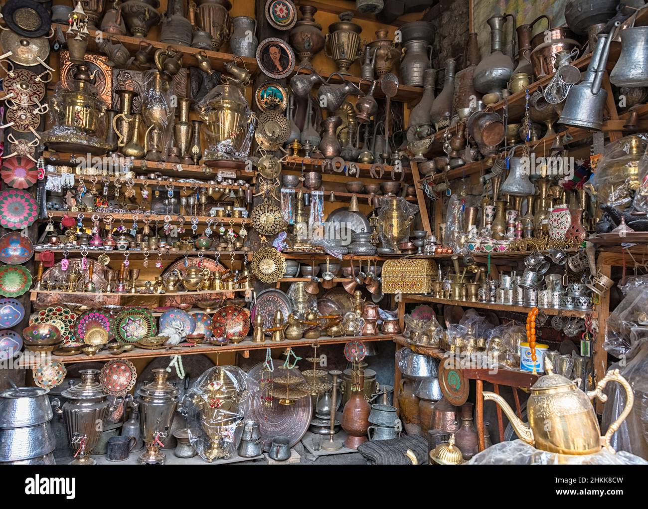 Hardware shop in Lahij village on the southern slopes of Greater Caucasus, Ismailli region, Azerbaijan Stock Photo