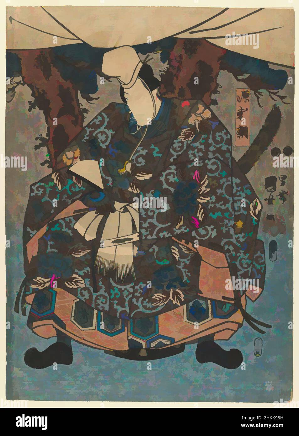 Art inspired by Actor as Minamoto Yoritomo, Kuniyoshi Ichiyusai, Japanese, 1797-1861, Color woodblock print on paper, Japan, 1849-1850, Edo Period, 13 3/8 x 9 3/4 in., 34 x 24.8 cm, Actor, Japanese, Print, Woodblock, Classic works modernized by Artotop with a splash of modernity. Shapes, color and value, eye-catching visual impact on art. Emotions through freedom of artworks in a contemporary way. A timeless message pursuing a wildly creative new direction. Artists turning to the digital medium and creating the Artotop NFT Stock Photo
