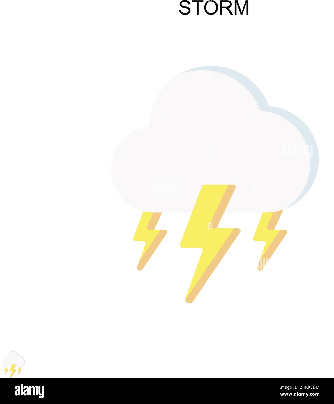 Storm Simple vector icon. Illustration symbol design template for web mobile UI element. Stock Vector