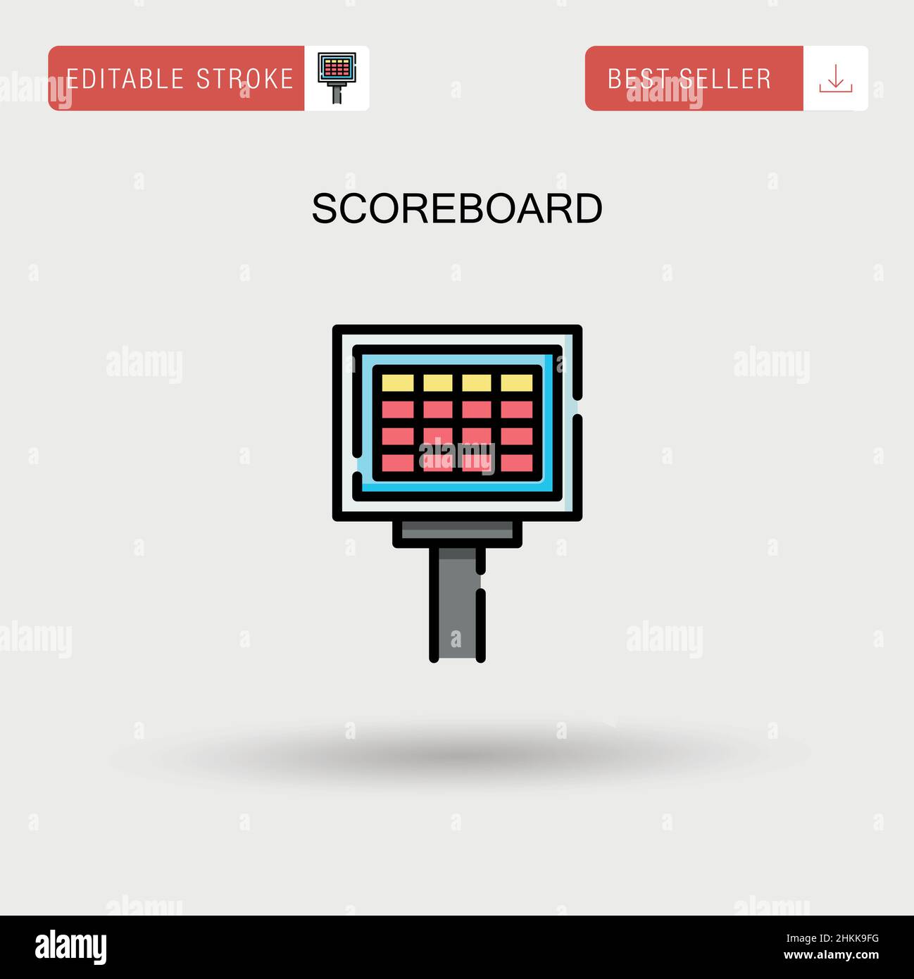 Scoreboard Simple vector icon. Stock Vector