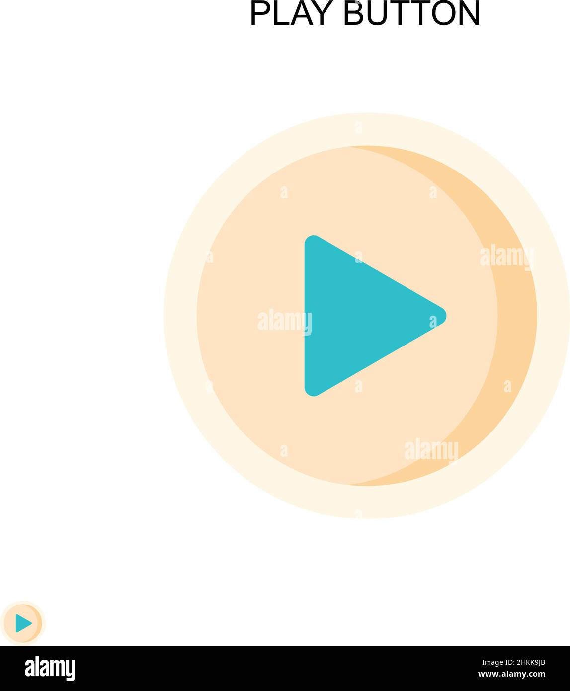Play button Simple vector icon. Illustration symbol design template for web mobile UI element. Stock Vector