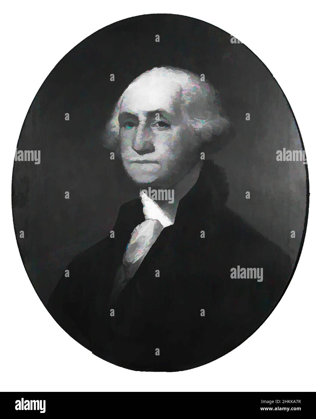 Art inspired by George Washington, after Gilbert Stuart, James Frothingham, American, 1786-1864, Oil on canvas, ca. 1860, 30 1/8 x 25 3/16 in., 76.5 x 64 cm, painting, Classic works modernized by Artotop with a splash of modernity. Shapes, color and value, eye-catching visual impact on art. Emotions through freedom of artworks in a contemporary way. A timeless message pursuing a wildly creative new direction. Artists turning to the digital medium and creating the Artotop NFT Stock Photo