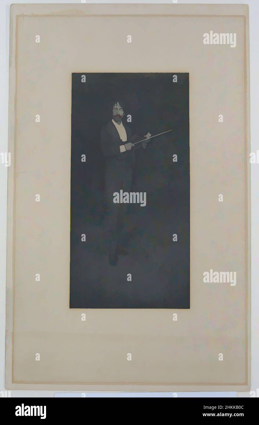 Art inspired by Arrangement in Black, Number Nine, Portrait of Señor Don Pablo de Sarasate, James Abbott McNeill Whistler, American, 1834-1903, Photograph, United States, Sheet: 12 7/8 x 8 1/16 in., 32.7 x 20.5 cm, Classic works modernized by Artotop with a splash of modernity. Shapes, color and value, eye-catching visual impact on art. Emotions through freedom of artworks in a contemporary way. A timeless message pursuing a wildly creative new direction. Artists turning to the digital medium and creating the Artotop NFT Stock Photo