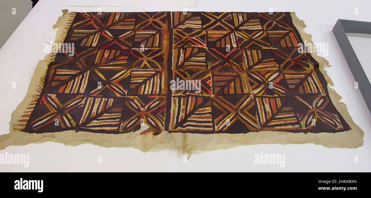 Art inspired by Tapa, Siapo, Samoan, Barkcloth, pigment, Samoa, 49 1/2 x 59 in., 125.7 x 149.9 cm, Classic works modernized by Artotop with a splash of modernity. Shapes, color and value, eye-catching visual impact on art. Emotions through freedom of artworks in a contemporary way. A timeless message pursuing a wildly creative new direction. Artists turning to the digital medium and creating the Artotop NFT Stock Photo