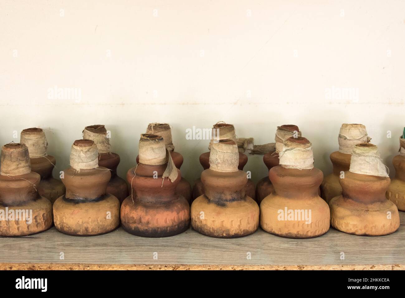 Tops of hookah pipes, Batumi, Stock Photo Alamy