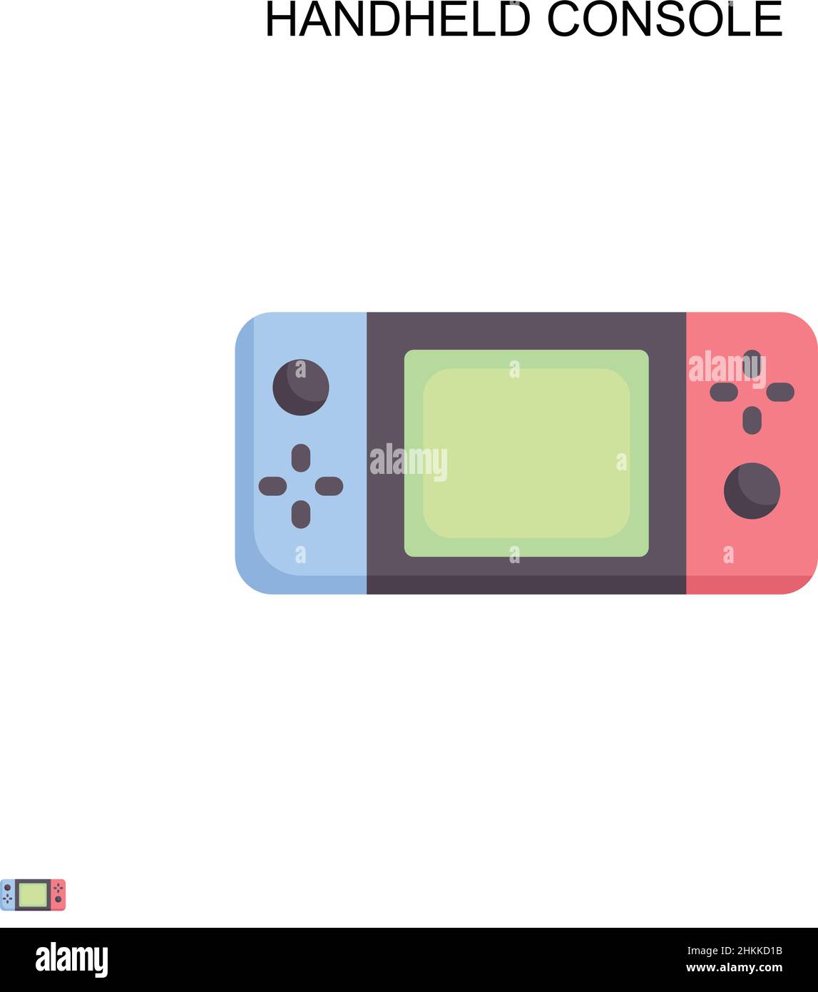 Handheld console Simple vector icon. Illustration symbol design ...