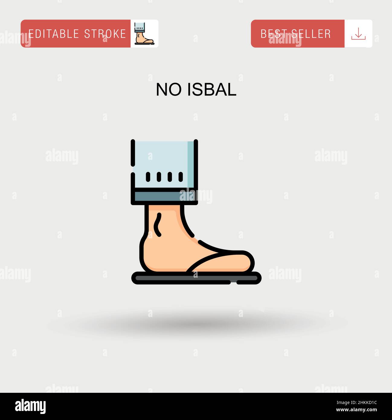 No isbal Simple vector icon. Stock Vector