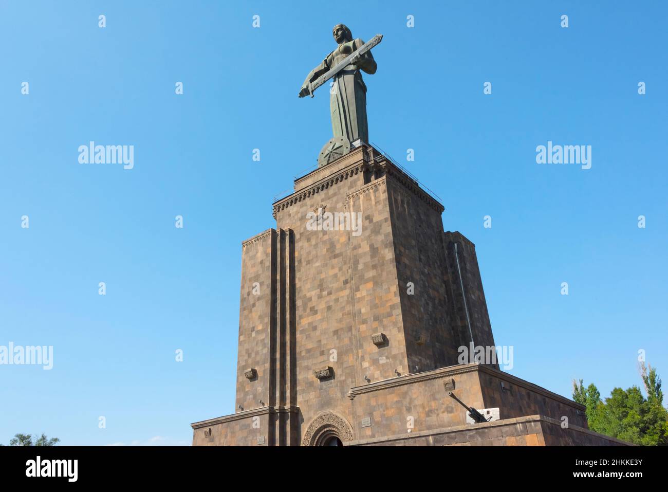 The monumental statue of Mother Armenia at Victory Park, Yerevan, Armenia Stock Photo